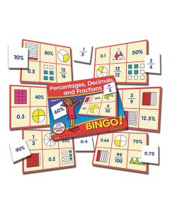 Percentages Decimals and Fractions Bingo