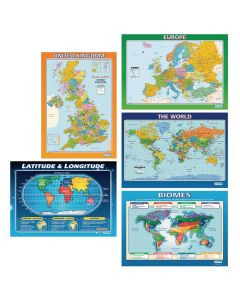 Maps Posters - Pack of 5