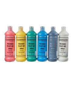 Classmates Washable Paint - 600ml - Assorted - Pack of 6