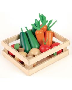 Wooden Role Play Winter Vegetables Crate