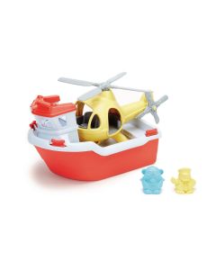 Green Toys Rescue Boat & Helicopter
