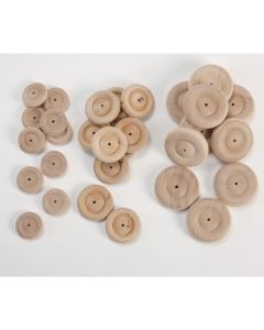 Turned Wheels - 40mm - Pack of 100
