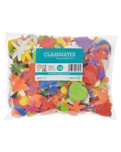 Classmates Flower Heart and Bug Foam Shapes - Pack of 500
