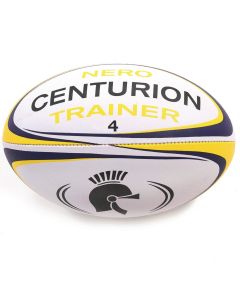 Centurion Nero Trainer Rugby Ball - White/Yellow/Blue - Size 4