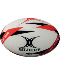 Gilbert G-TR3000 Training Rugby Ball - Size 3 - White/Red