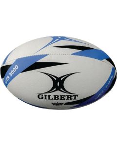 Gilbert G-TR3000 Training Rugby Ball- White/Blue- Size 5
