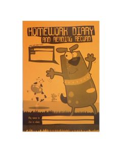 A5 Primary Homework Diary and Reading Record Book 32 Page - Orange - Pack of 30