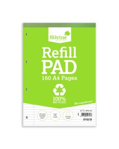 Silvine A4 Recycled Refill Pad - Pack of 6