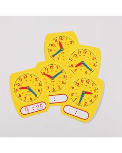 24 Hour Write On Wipe Off Clock Dials - Pack of 5