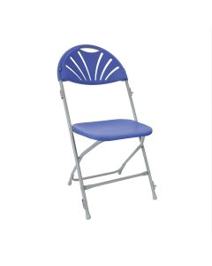 Fan Back Folding Chair - Blue