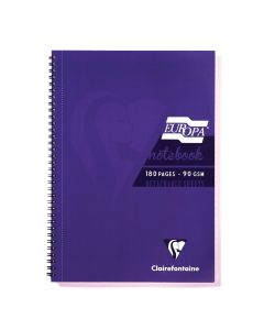 Europa Note Book A4 - Purple - Pack of 5