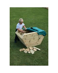 Wooden Skip and Blocks
