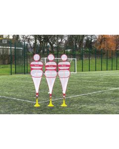 Precision Pop Up Mannequin - White/Red - Set of 3