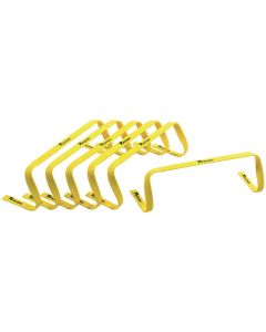 Precision Flat Hurdles - 6in - Yellow - Pack of 6