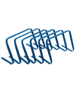 Precision Flat Hurdles - 12in - Blue - Pack of 6