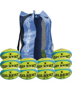 Gilbert G-TR4000 Trainer Rugby Ball - Size 3 - Fluorescent Yellow - Pack of 12