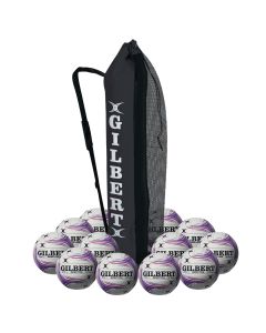 Gilbert Spectra Netball - Size 4 - White/Pink/Purple - Pack of 12