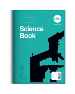 Rhino A4 Science Exercise Book 64 Page 8mm Ruled With Margin Plus 2:10:20 Graph - Pack of 10