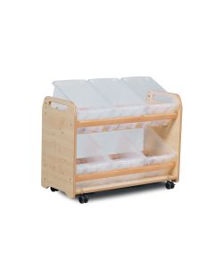 Millhouse Tilt Tote Storage Trolley With Clear Tubs
