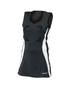 Gilbert Eclipse Netball Dress with Hook & Loop - Black/White - Size 16