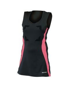 Gilbert Eclipse Netball Dress with Hook & Loop - Black/Pink - Size 8