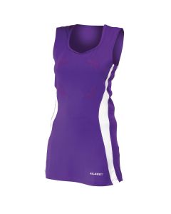 Gilbert Eclipse Netball Dress with Hook & Loop - Purple/White - Size 14