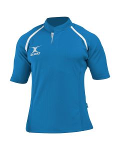 Gilbert Xact Plain Rugby Shirt - Sky Blue - 2XL