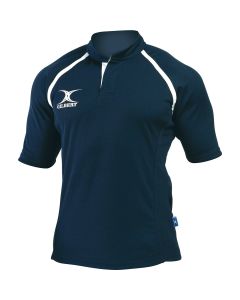 Gilbert Xact Plain Rugby Shirt - Navy - 9-10 Years