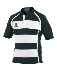 Gilbert Xact Hooped Rugby Shirt - Black/White - 5-6 Years