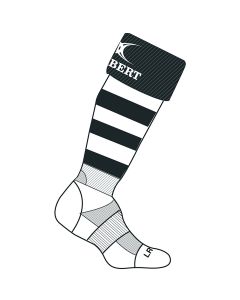 Gilbert Kryten Rugby Socks - Black/White - UK 3-6 Pair