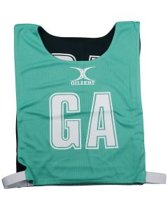 Gilbert Reversible Netball Bib - Green/Black - M - Pack of 7