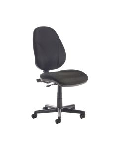 Operators Chair Lumbar - No Arms - Black