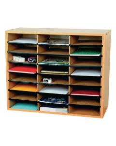 Pigeon Hole Unit 24 Section - Beech