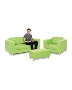 Turin Quilted Sofa - Blue