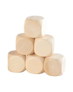 TickiT Beech Wood Cubes - Pack of 6