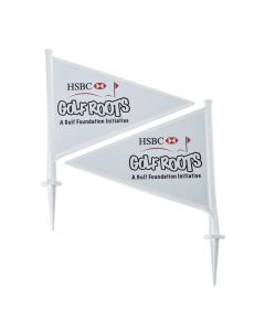 White Flag-Golf Roots Sticker Both Sides