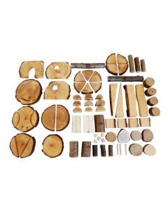 Natural Wood Creative Blocks - Pack of 70