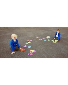 Monster Number Footprints - Pack of 40