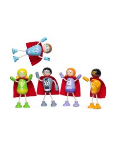 Tidlo Superhero Figures - Pack of 5