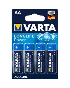 Varta Battery Alkaline Manganese Size AA - Pack of 4