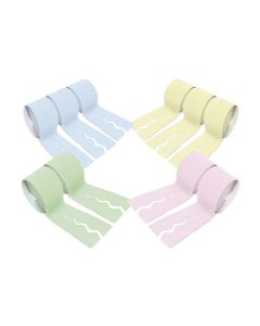 Classmates Pastel Corrugated Border Rolls - Pack of 10