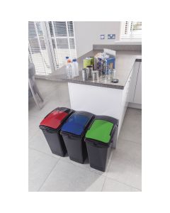 Black 40 Litre Recycling Bin - Base