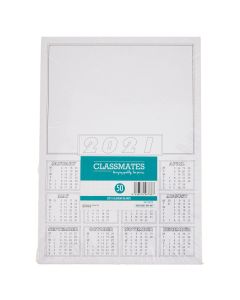 Month View Calendar With Blank Area - Pack of 50