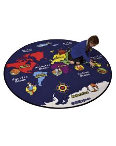 World Map Rug
