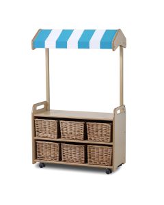 Millhouse Mobile Unit With Shop Canopy and Wicker Baskets