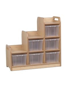 Millhouse Stepped Storage Unit - Right - Clear Tubs