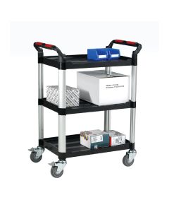 Plastic Tray Trolley with 3 Shelves