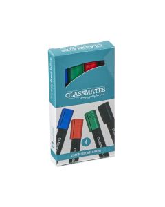 Classmates Flipchart Marker - Assorted - Chisel Tip - Pk 4