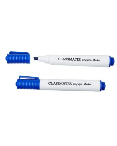 Classmates Whiteboard Marker Blue Chisel Tip - Pack of 10