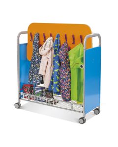 Callero Plus Cloakroom Trolley - Silver
